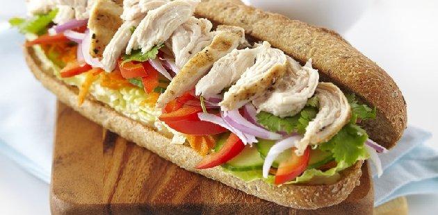 sandwich au poulet grille